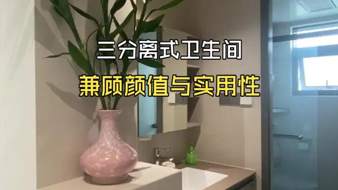 完工實(shí)拍！現(xiàn)代輕奢風(fēng)衛(wèi)生間，半墻隔斷 + 三分離，高級(jí)感拉滿(mǎn)